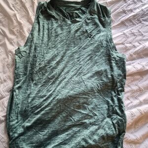 Old Navy Heathered Green Muscle Tee